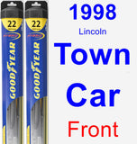 Front Wiper Blade Pack for 1998 Lincoln Town Car - Hybrid