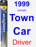 Driver Wiper Blade for 1999 Lincoln Town Car - Hybrid