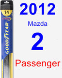 Passenger Wiper Blade for 2012 Mazda 2 - Hybrid