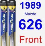 Front Wiper Blade Pack for 1989 Mazda 626 - Hybrid