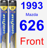 Front Wiper Blade Pack for 1993 Mazda 626 - Hybrid