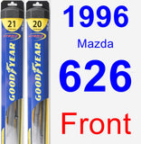 Front Wiper Blade Pack for 1996 Mazda 626 - Hybrid