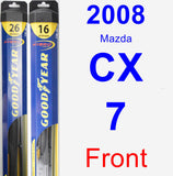 Front Wiper Blade Pack for 2008 Mazda CX-7 - Hybrid