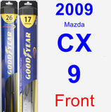 Front Wiper Blade Pack for 2009 Mazda CX-9 - Hybrid