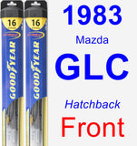 Front Wiper Blade Pack for 1983 Mazda GLC - Hybrid