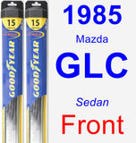 Front Wiper Blade Pack for 1985 Mazda GLC - Hybrid