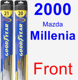 Front Wiper Blade Pack for 2000 Mazda Millenia - Hybrid