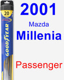 Passenger Wiper Blade for 2001 Mazda Millenia - Hybrid