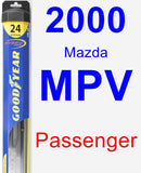 Passenger Wiper Blade for 2000 Mazda MPV - Hybrid