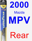 Rear Wiper Blade for 2000 Mazda MPV - Hybrid