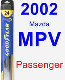 Passenger Wiper Blade for 2002 Mazda MPV - Hybrid