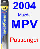 Passenger Wiper Blade for 2004 Mazda MPV - Hybrid