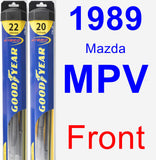 Front Wiper Blade Pack for 1989 Mazda MPV - Hybrid