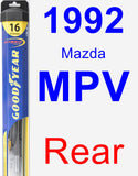 Rear Wiper Blade for 1992 Mazda MPV - Hybrid