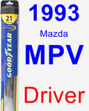 Driver Wiper Blade for 1993 Mazda MPV - Hybrid