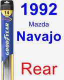 Rear Wiper Blade for 1992 Mazda Navajo - Hybrid