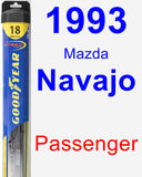 Passenger Wiper Blade for 1993 Mazda Navajo - Hybrid