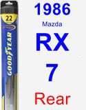 Rear Wiper Blade for 1986 Mazda RX-7 - Hybrid