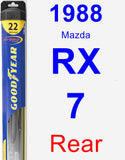 Rear Wiper Blade for 1988 Mazda RX-7 - Hybrid