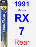 Rear Wiper Blade for 1991 Mazda RX-7 - Hybrid