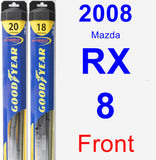 Front Wiper Blade Pack for 2008 Mazda RX-8 - Hybrid