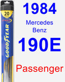 Passenger Wiper Blade for 1984 Mercedes-Benz 190E - Hybrid