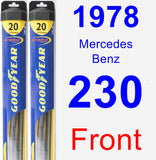 Front Wiper Blade Pack for 1978 Mercedes-Benz 230 - Hybrid