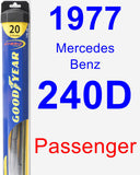 Passenger Wiper Blade for 1977 Mercedes-Benz 240D - Hybrid