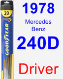 Driver Wiper Blade for 1978 Mercedes-Benz 240D - Hybrid