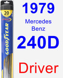 Driver Wiper Blade for 1979 Mercedes-Benz 240D - Hybrid