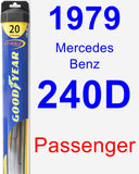 Passenger Wiper Blade for 1979 Mercedes-Benz 240D - Hybrid