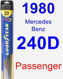 Passenger Wiper Blade for 1980 Mercedes-Benz 240D - Hybrid