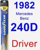 Driver Wiper Blade for 1982 Mercedes-Benz 240D - Hybrid