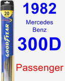 Passenger Wiper Blade for 1982 Mercedes-Benz 300D - Hybrid