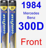 Front Wiper Blade Pack for 1984 Mercedes-Benz 300D - Hybrid