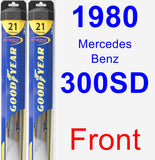 Front Wiper Blade Pack for 1980 Mercedes-Benz 300SD - Hybrid