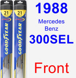 Front Wiper Blade Pack for 1988 Mercedes-Benz 300SEL - Hybrid