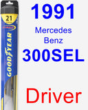 Driver Wiper Blade for 1991 Mercedes-Benz 300SEL - Hybrid