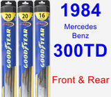 Front & Rear Wiper Blade Pack for 1984 Mercedes-Benz 300TD - Hybrid