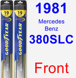 Front Wiper Blade Pack for 1981 Mercedes-Benz 380SLC - Hybrid