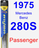 Passenger Wiper Blade for 1975 Mercedes-Benz 280S - Hybrid