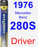 Driver Wiper Blade for 1976 Mercedes-Benz 280S - Hybrid