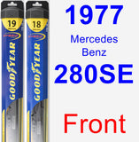 Front Wiper Blade Pack for 1977 Mercedes-Benz 280SE - Hybrid