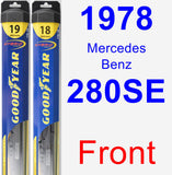 Front Wiper Blade Pack for 1978 Mercedes-Benz 280SE - Hybrid