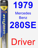 Driver Wiper Blade for 1979 Mercedes-Benz 280SE - Hybrid