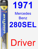 Driver Wiper Blade for 1971 Mercedes-Benz 280SEL - Hybrid