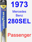 Passenger Wiper Blade for 1973 Mercedes-Benz 280SEL - Hybrid