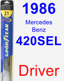 Driver Wiper Blade for 1986 Mercedes-Benz 420SEL - Hybrid