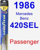 Passenger Wiper Blade for 1986 Mercedes-Benz 420SEL - Hybrid