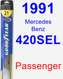 Passenger Wiper Blade for 1991 Mercedes-Benz 420SEL - Hybrid